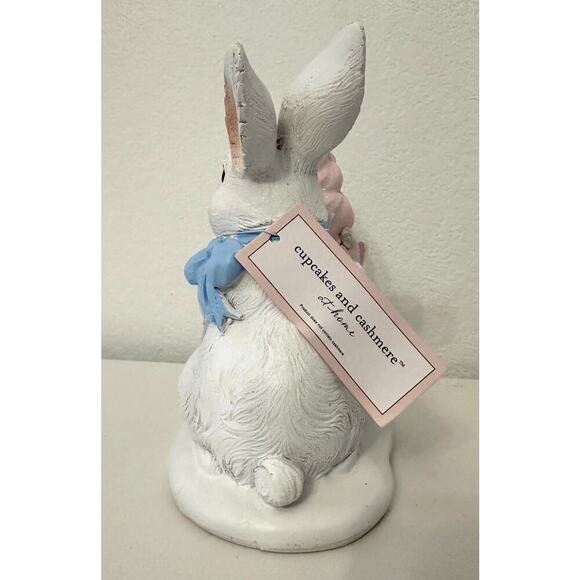 Cupcakes and Cashmere EASTER BUNNY Pastel Easter Egg Cart Pink Icing Blue Bow - Picture 5 of 7